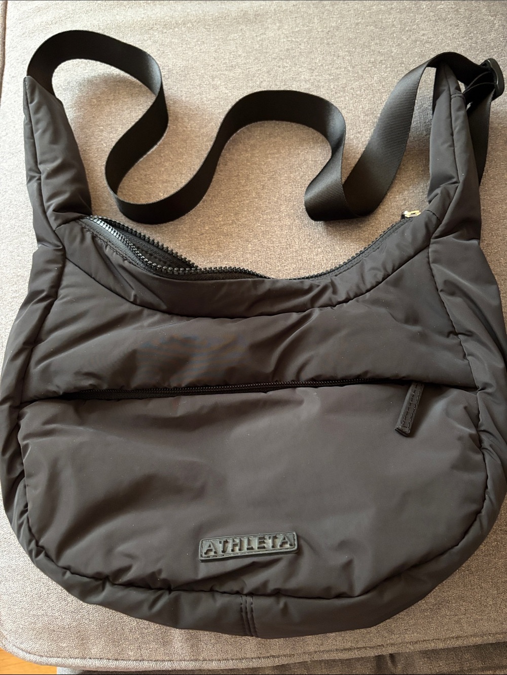 Athleta All about small Black Quilted Shoulder Crossbody Bag
